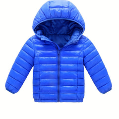 Boys Winter Warm Hooded Coat Light Jacket Outerwear