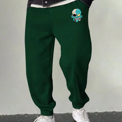 Men's Monster Print Joggers Slightly Stretch Sweatpants