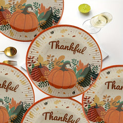 Thanksgiving Tablecloth Plates Cups Napkins Banner Set