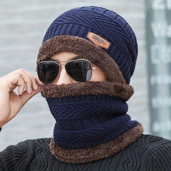 Men's Winter Knitted Hat Thickened Velvet Warm Hat