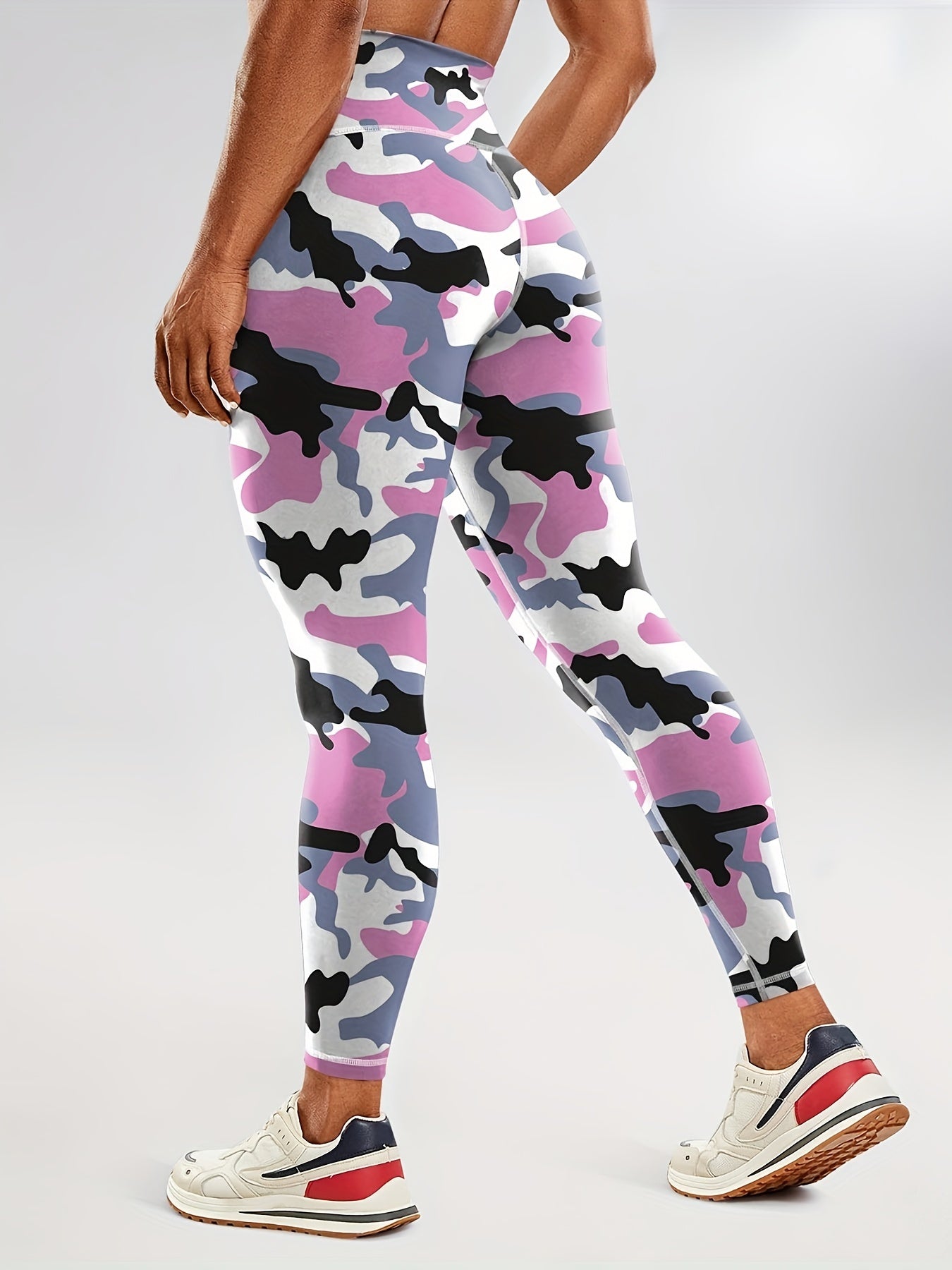 Camouflage Print Tummy Control Yoga Leggings