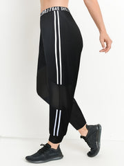Sports Pants Women's Striped Side Mesh Fitness Joggers