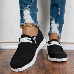 Women's Lightweight Lace Up Sneakers, Low Top Shoes