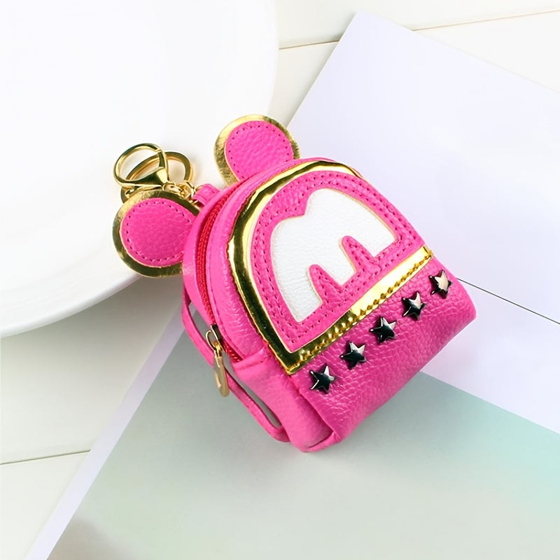 Girls Cartoon Mouse Mini Coin Purse Zipper Wallet Holiday Gift