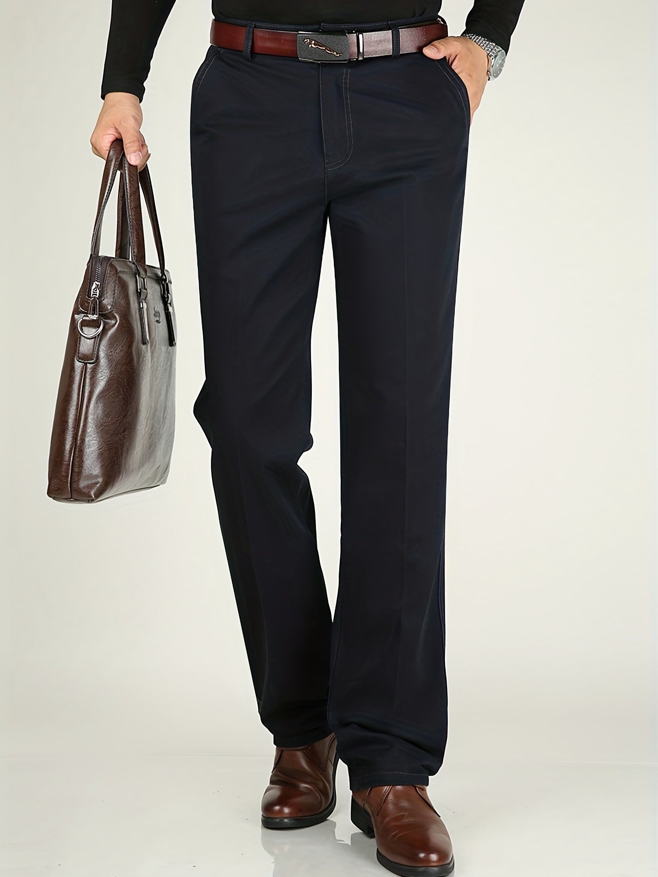 Men's Formal Solid Dress Pants Spring Fall Business