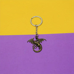 Vintage Metal Dragon Key Ring Bag Key Pendant Gift