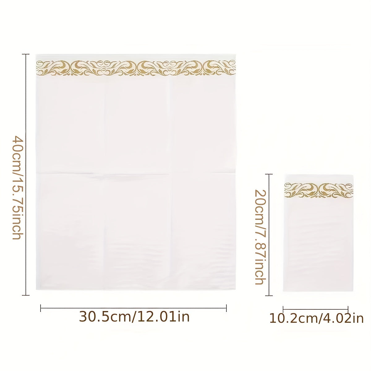 25 Pcs Disposable Western Food Dust Paper Towel Silver Napkin Lace Paper