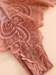 5 Pcs Lace Panel Cheeky Panties Comfortable Brazilian Panties