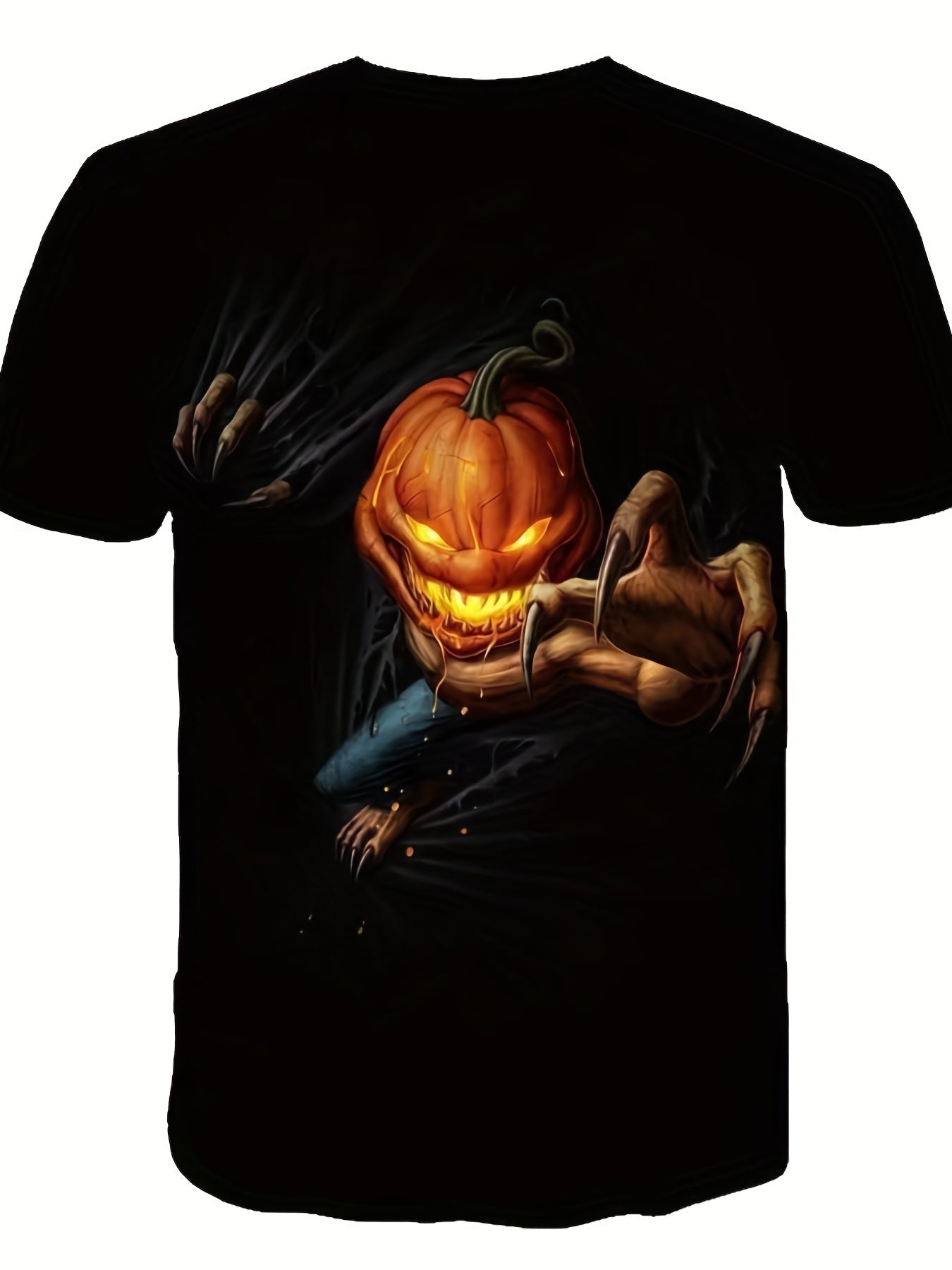 Kids Halloween Pumpkin Face Monster 3D Print Shirt