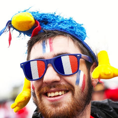Independence Flag Gift Sunglasses Dark Frame Flag Sticker Sunglasses