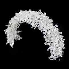 Beaded Crown Tiara Headbands for Wedding Dress