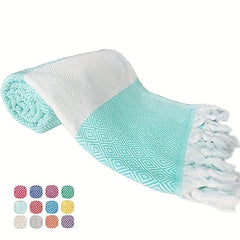 Jacquard Rhombus Beach Towel Quick Dry 71x39in