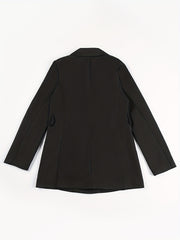 Lapel Neck Belted Double Breasted Blazer