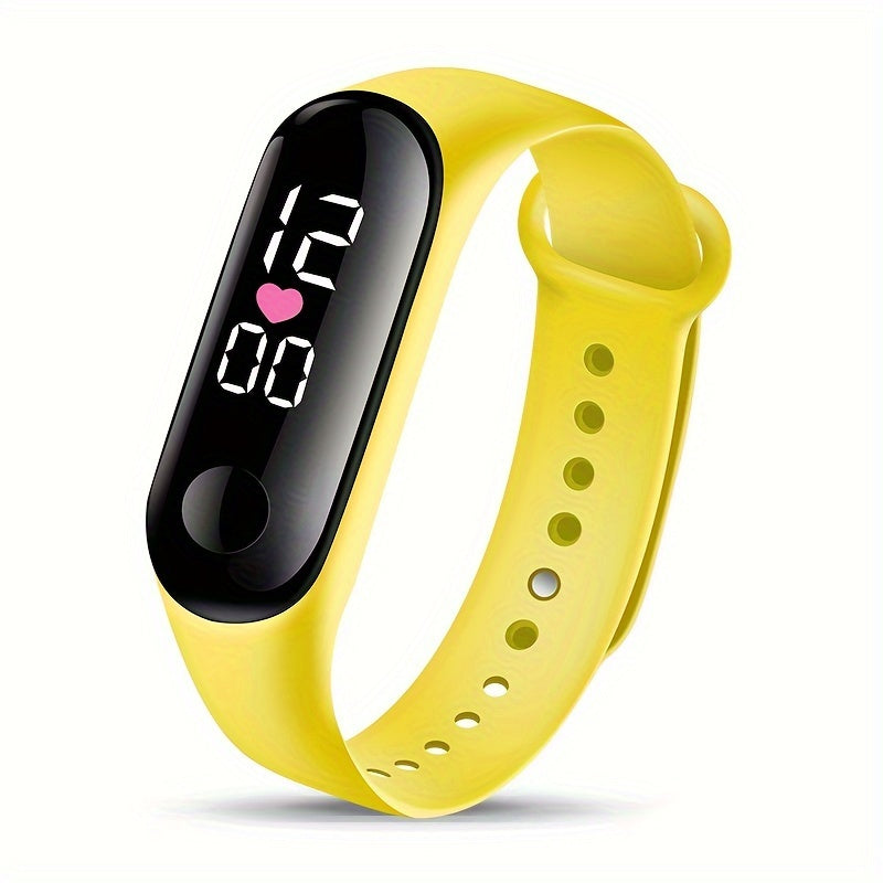Heart Outdoor Sports Waterproof Watch with LED Screen & Light
