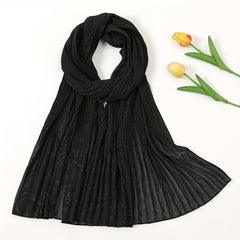 Paisley Embossed Chiffon Scarf Vintage Solid Shawl Casual Hijab