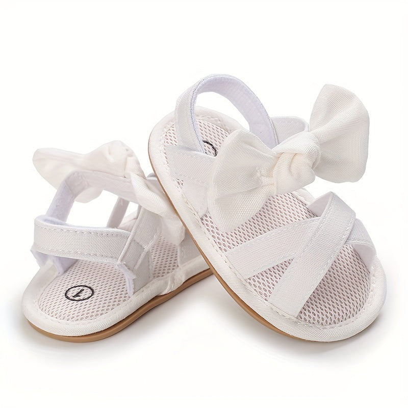 Casual Bowknot Open Toe Sandals for Baby Girls Lightweight Anti Slip Sandals