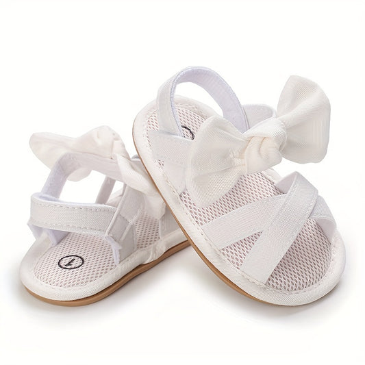 Casual Bowknot Open Toe Sandals for Baby Girls Lightweight Anti Slip Sandals