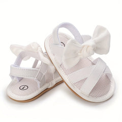 Casual Bowknot Open Toe Sandals for Baby Girls Lightweight Anti Slip Sandals