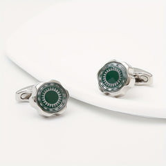 Creative Gear Shaped Silver Men's Cufflinks XK23015
