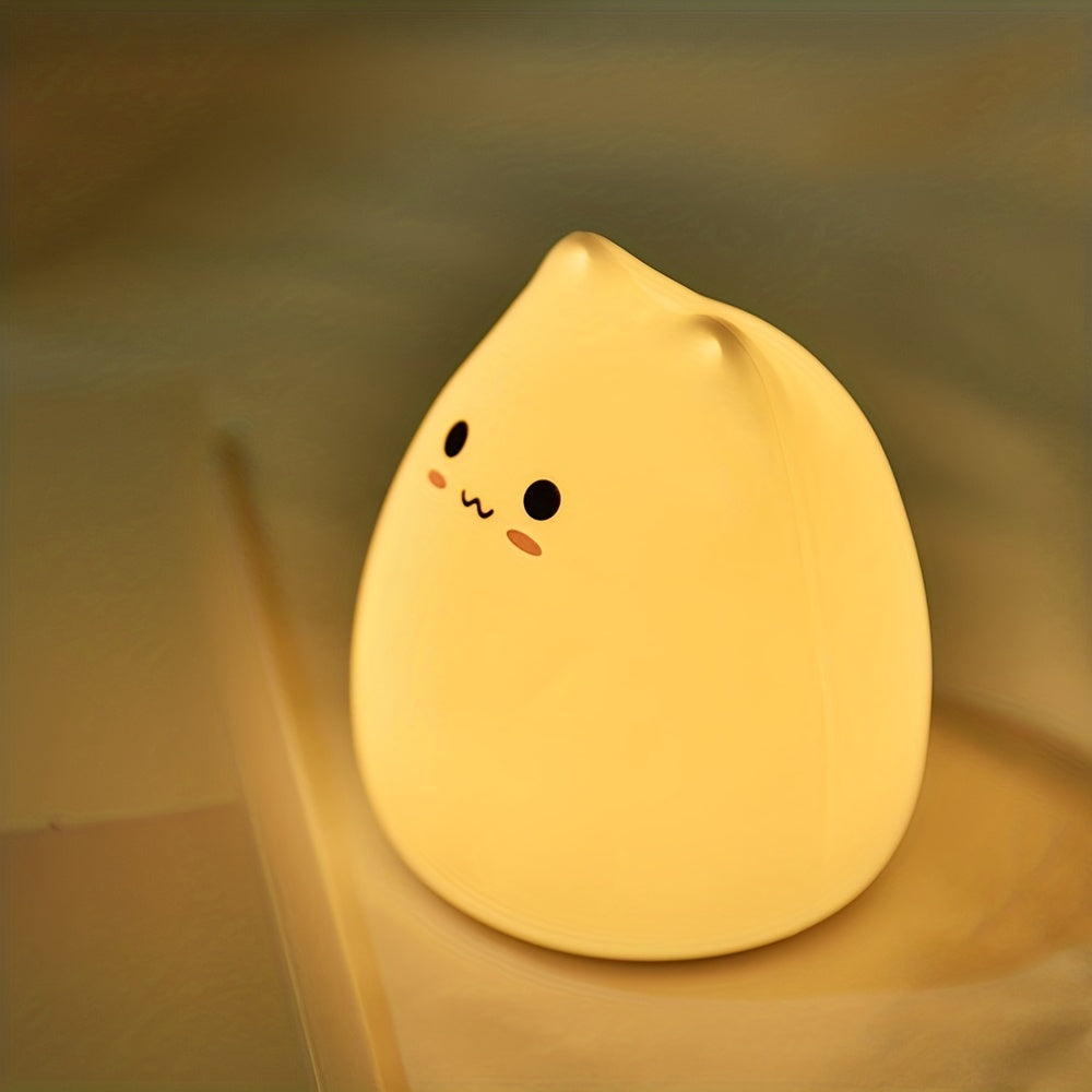 Adorable Cat Silicone Night Light for Kids