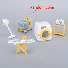 Mini Washing Machine Toy Set for Doll House DIY Model