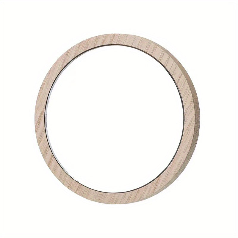 Handheld Cosmetic Mirror Beauty Salon Wooden Beauty Mirror