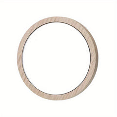 Handheld Cosmetic Mirror Beauty Salon Wooden Beauty Mirror