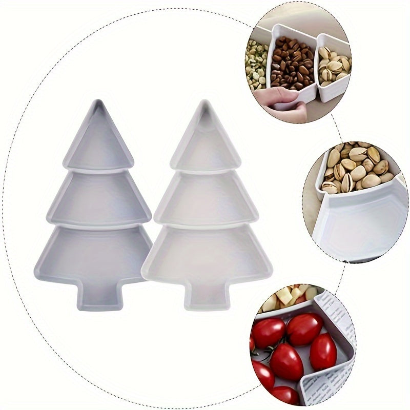 4pcs Christmas Tree Appetizer Tray for Home Office