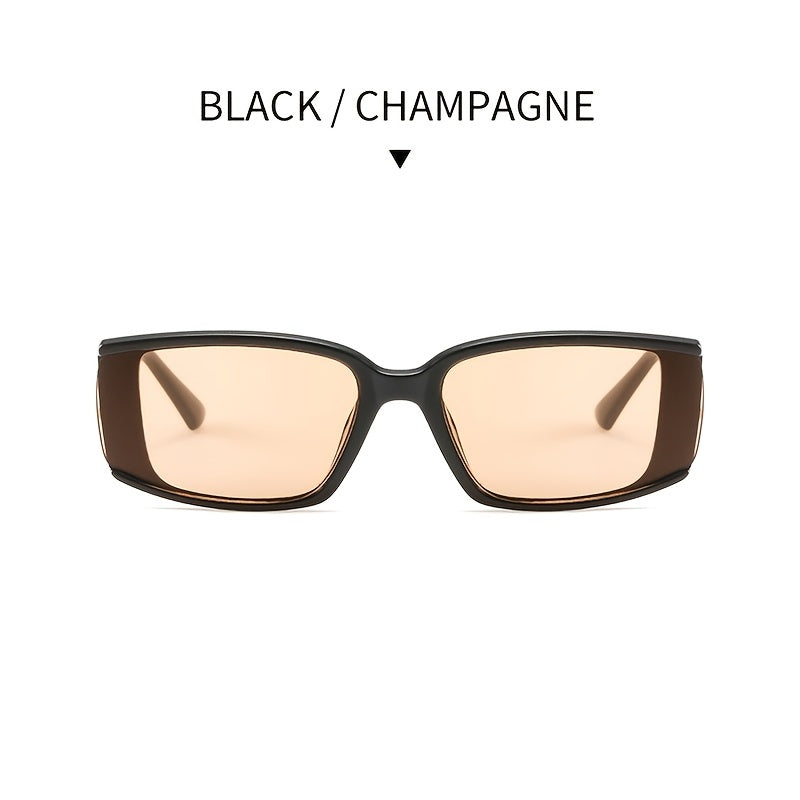 Boho Style Square Sunglasses Wide Temples Anti UV Sunscreen Glasses