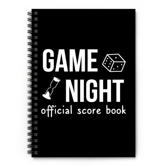 Spiral Game Night Score Book for Board Game Enthusiasts