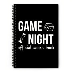 Spiral Game Night Score Book for Board Game Enthusiasts