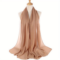Chiffon Hijab Scarf with Magnet Buckle Ramadan Turban
