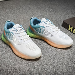 Men's Lace up Cushioned Sneakers Athletic Shoes