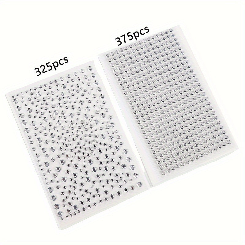700pcs Transparent Rhinestone Stickers Self adhesive Gemstone Jewelry Stickers