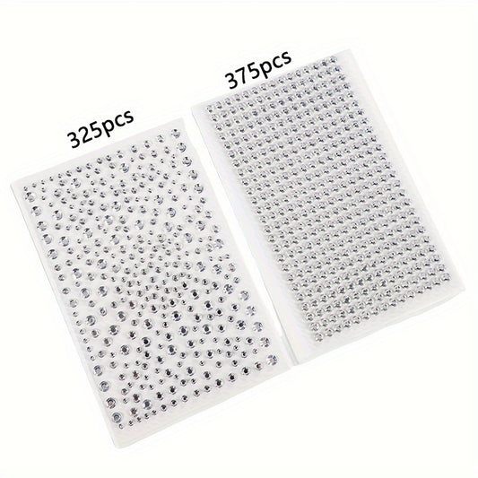 700pcs Transparent Rhinestone Stickers Self adhesive Gemstone Jewelry Stickers