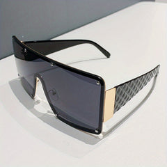 Y2K Gradient UV400 One Piece Sunglasses with Rivets