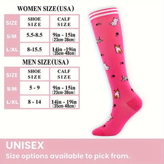 2 Pairs Knee High Copper Compression Socks 15-25 mmHg Better Blood Flow