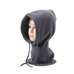 Red Cap With Scarf And Hood Women's Warm Hat Valentines