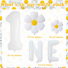 5pcs Daisy Party Decorations Daisy Birthday Party Decorations