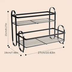 1pc Kitchen Spice Rack Metal Cabinet Storage Seasoning Organizer