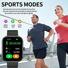 Unisex Smartwatch 4 HD Display Wireless Calling 100 Sports Modes