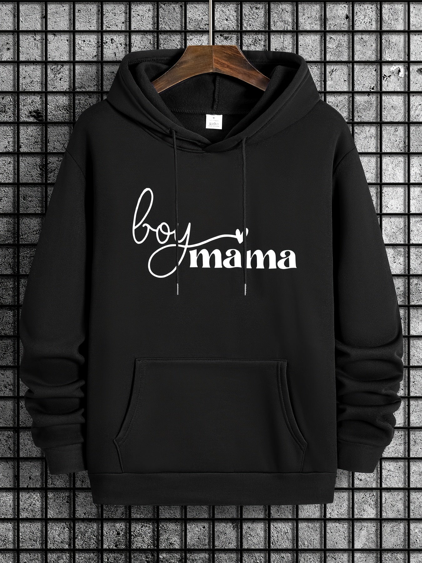 Boy Mama Print Hoodies For Men Graphic Sweatshirt With Kangaroo Pocket
