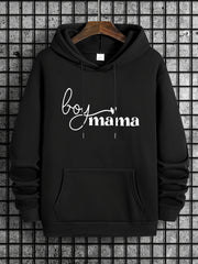 Boy Mama Print Hoodies For Men Graphic Sweatshirt With Kangaroo Pocket