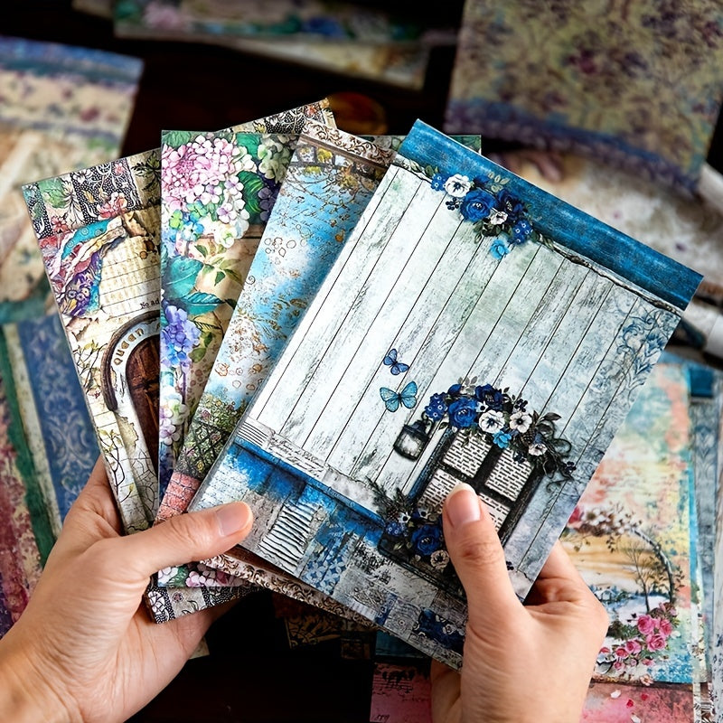 50-Sheet Double Sided Paper Set for DIY Decoration 4.9x6.9 Inches