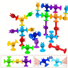 Bees Suction Cup Toy Soft Building Blocks Pop Sucker Toy Small Throw Darts Set