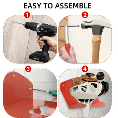 Garage Storage Rack Wall Hanging Trimmer Holder for Grass and Hedge Trimmer