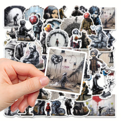50pcs Abstract Art Style Stickers for Notebooks Suitcases Waterproof