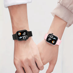 2pcs Girls Rainbow Spaceman LED Electronic Watch