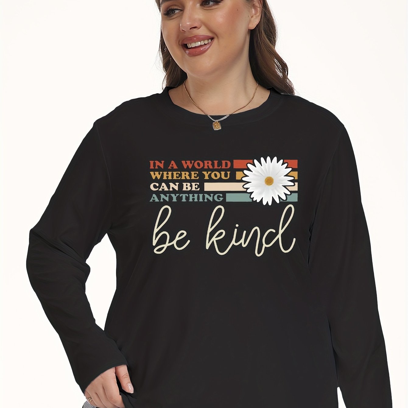 Casual Daisy Print Long Sleeve Loungewear Top