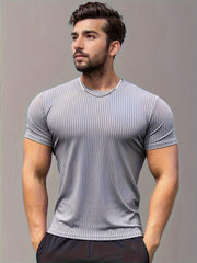 Men's Solid Crew Neck Active T shirt Casual Comfy Tees Tshirts For Summer